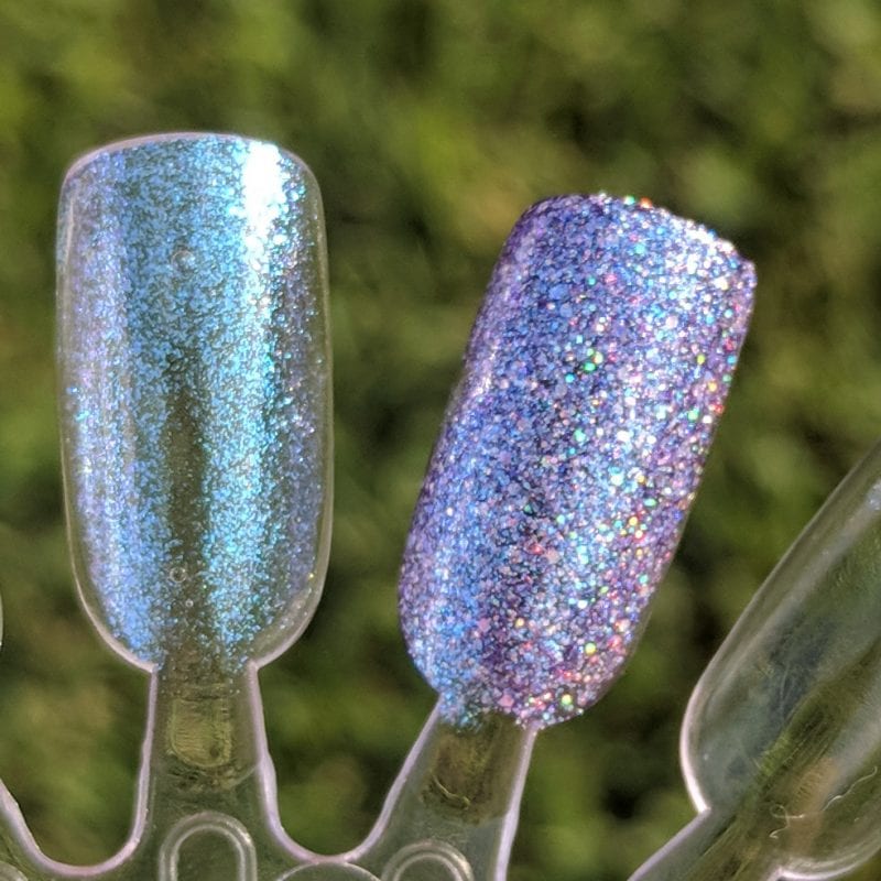 Live Love Polish Spritzer with Sea Siren on top swatches