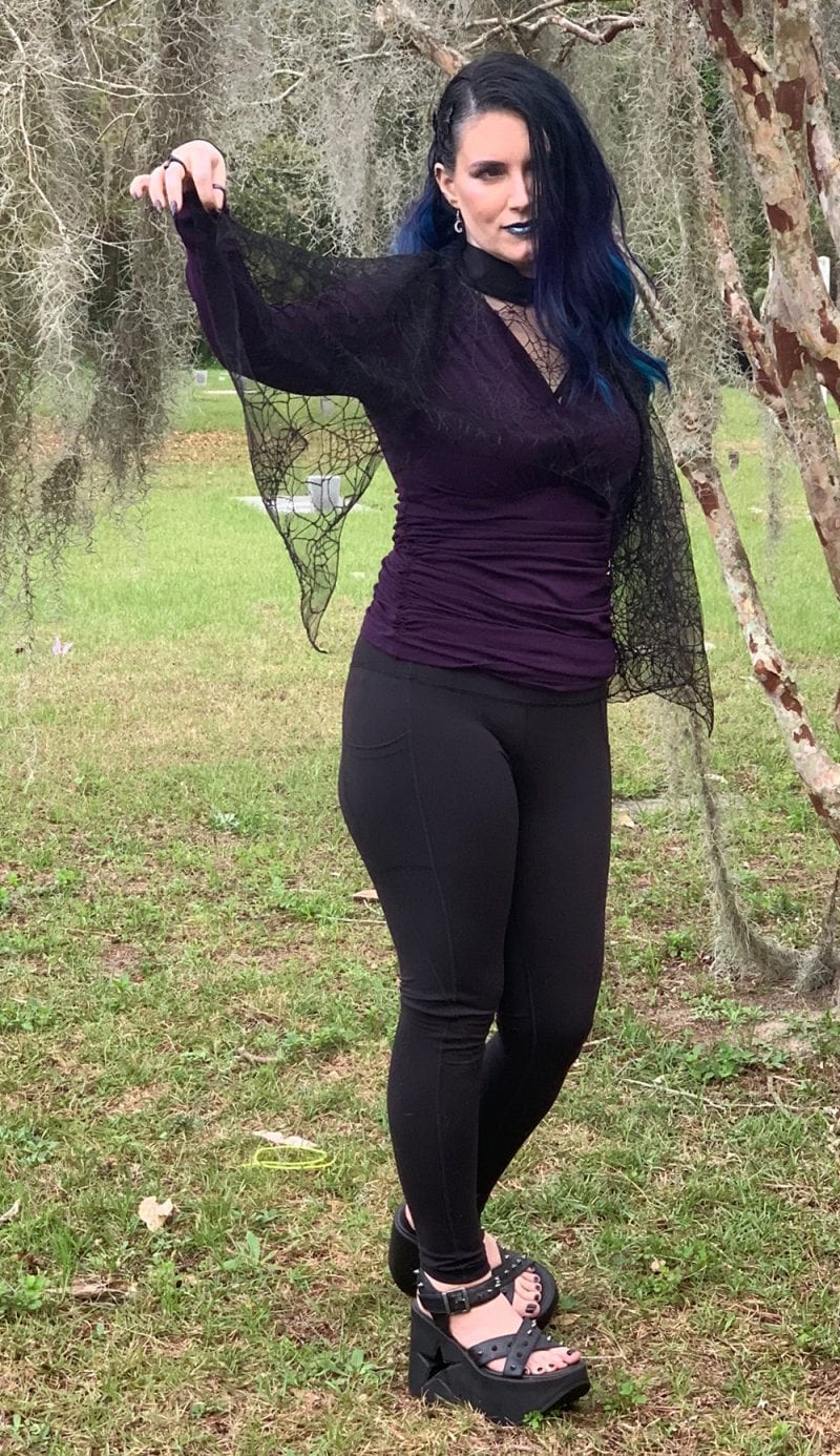 Spellbound Stitches Sheer Spiderweb Capelet