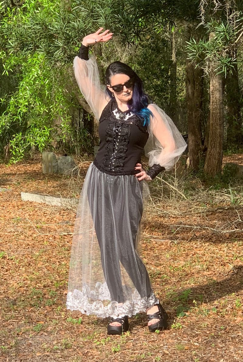 Spellbound Stitches Silver Fantasy Top & Skirt