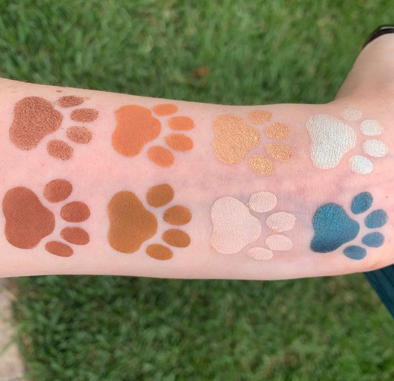 Urban Decay On the Run Detour Mini Palette swatched on fair skin