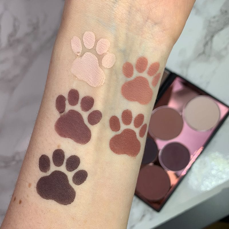 Elcie Cosmetics Minimalist Mauves Eyeshadow Palette Swatches on Fair Skin