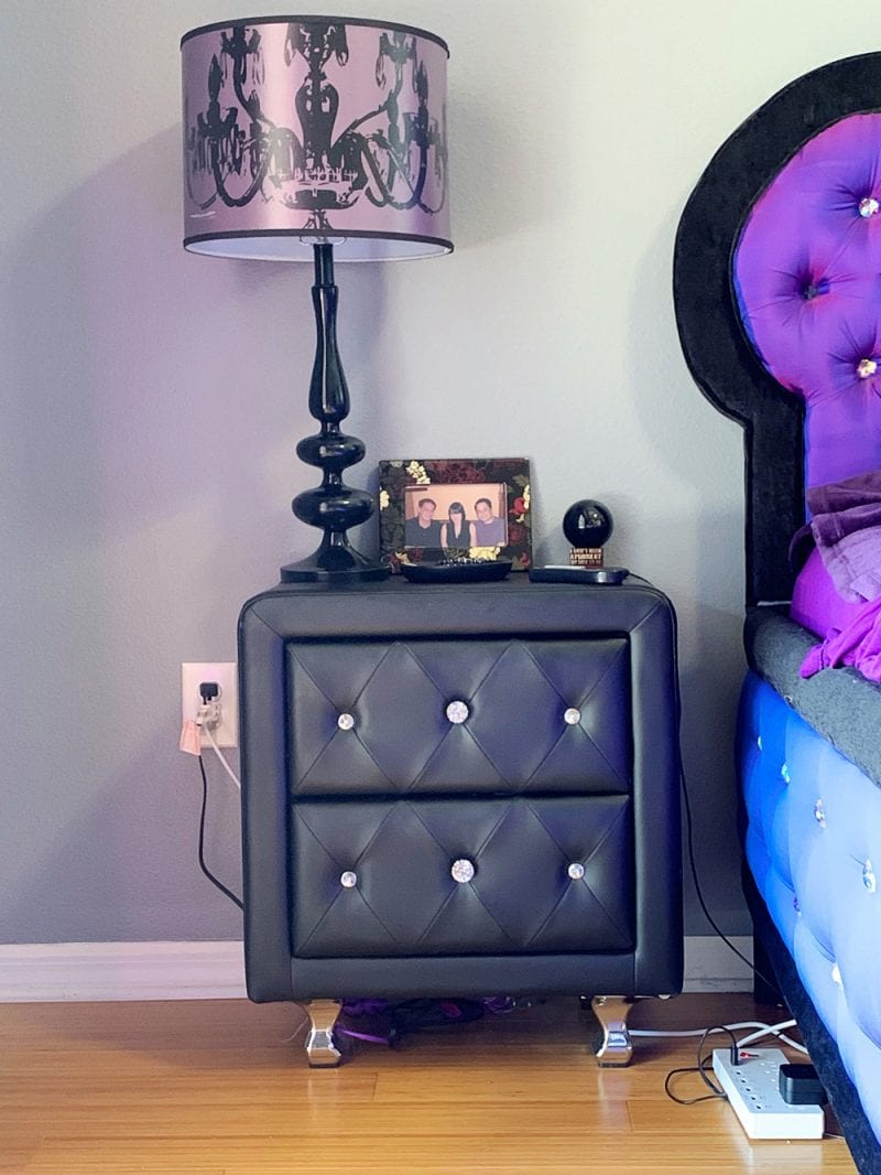 Gothic Night Stand and Lamp