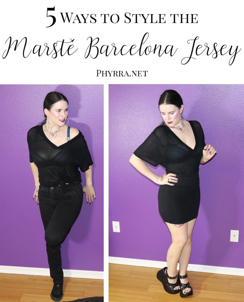 How to Style the Marsté Barcelona Jersey: Courtney brings you 5 different ways to style this fair trade sustainable fashion top. #gothicfashion #athleisure