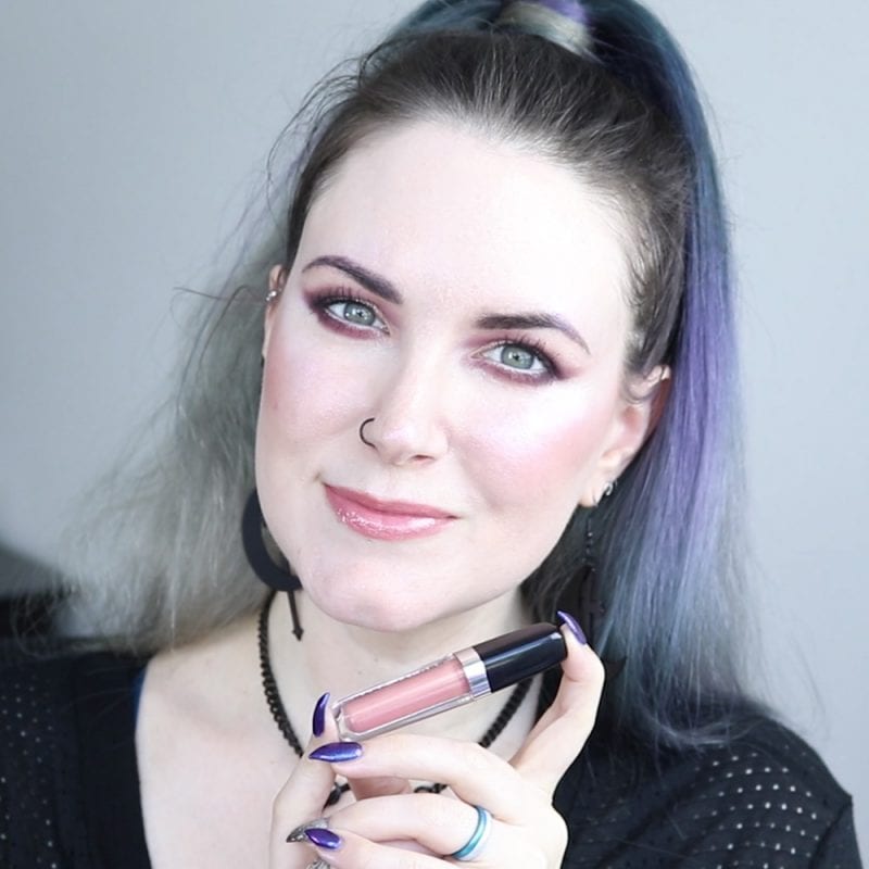 Marc Jacobs Sugar High Gloss swatched on fair skin