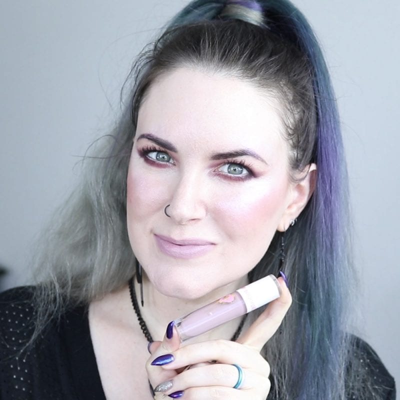 Sugarpill Kim Chi Liquid Lipstick swatched on fair skin