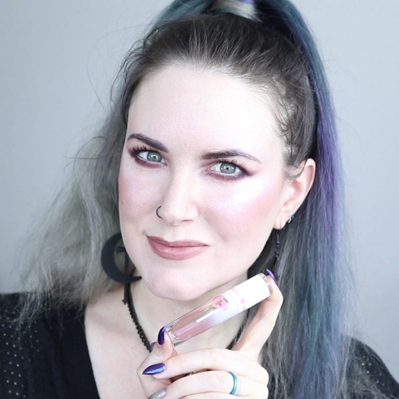 Sugarpill Pillow Fight Liquid Lipstick swatched on fair skin