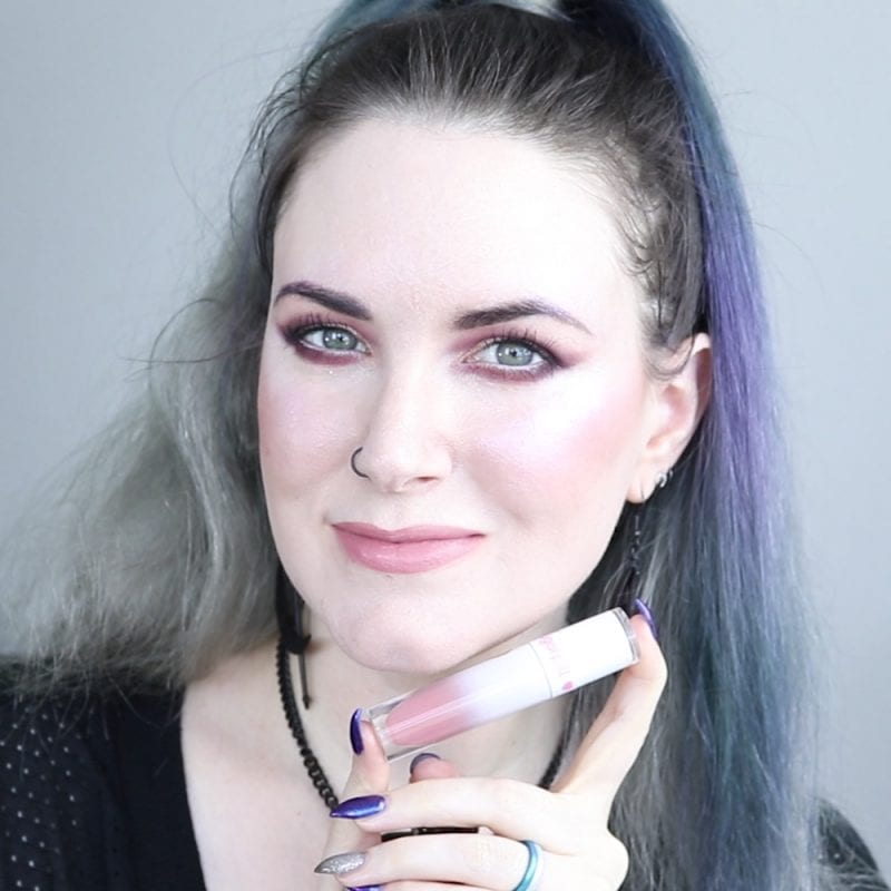 Sugarpill Trifle Liquid Lipstick swatched on fair skin