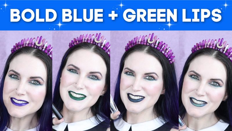 Blue and Green Lipsticks