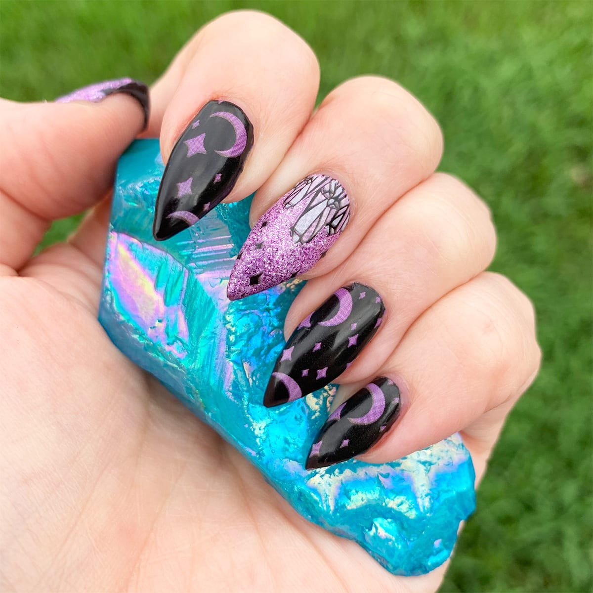 Espionage Cosmetics Crystal Power Nail Wraps Give You Perfect Pastel Goth Nails