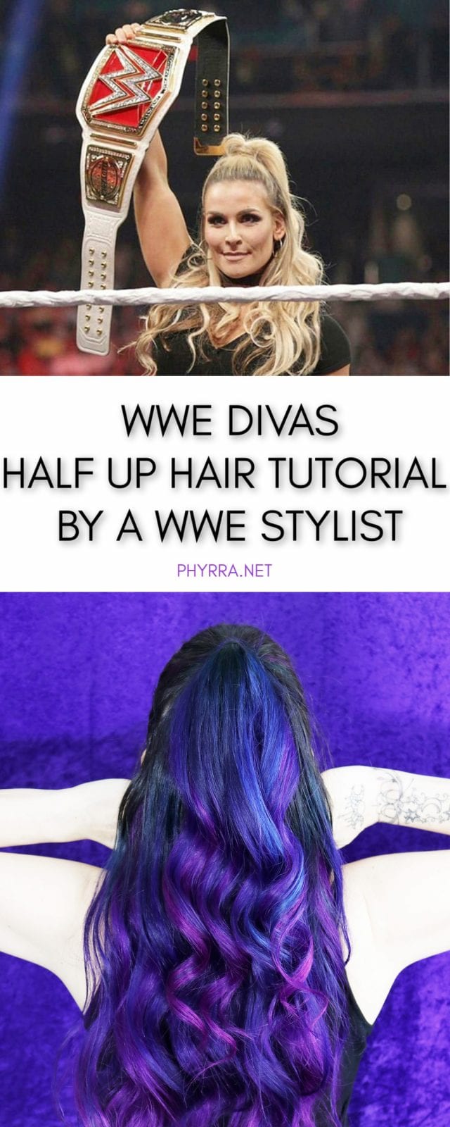 WWE Divas Half Up Half Down Hair Tutorial