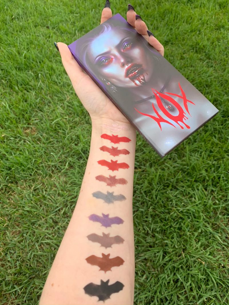 Baby Bat Beauty Nox Palette Swatches