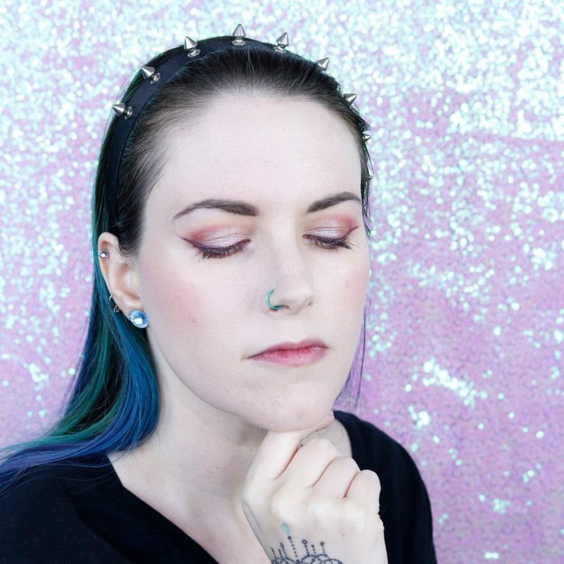 Courtney is wearing the Nabla Wild Berry Cutie Palette