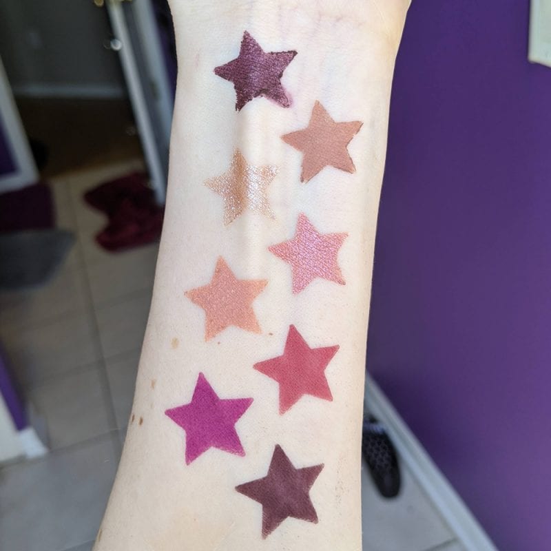 Nabla Wild Berry Cutie Palette Swatches