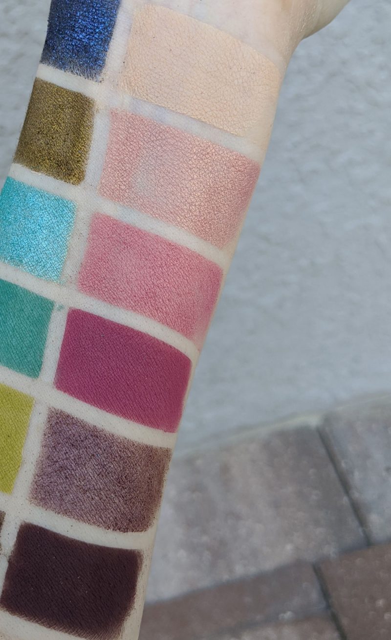 BareMinerals Gen Nude Floral Utopia Swatches on Pale Skin