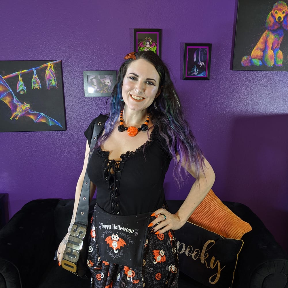 Feline Spooky Apron Dress