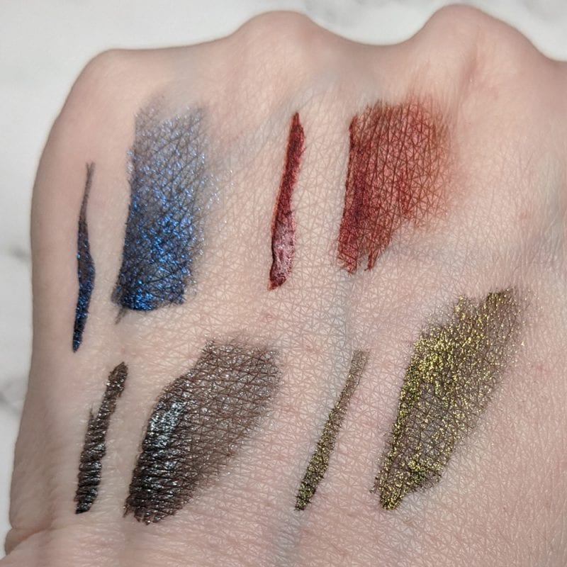 Flower Beauty Liquid Kajal Blendable Eyeliners Swatches