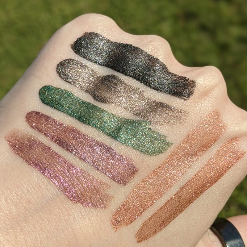Haus Labs Glam Attack Eyeshadow Swatches Light Skin
