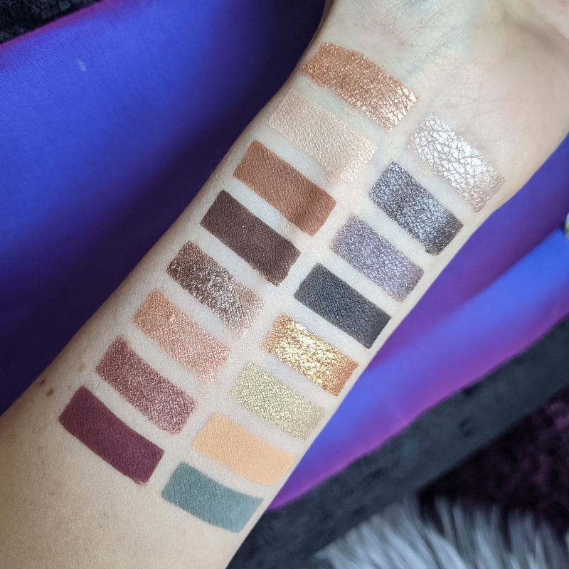Haus Labs Four-Way Shadow Palette Swatches