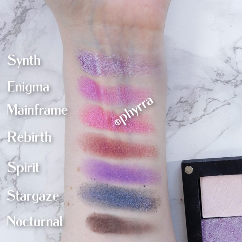 Lethal Cosmetics Purple Eyeshadow Swatches