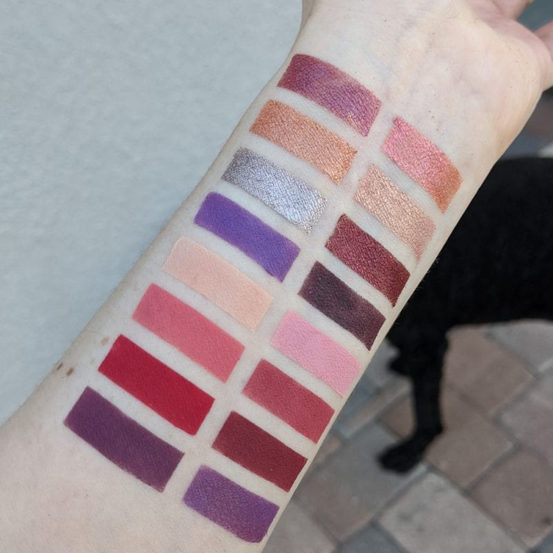 Natasha Denona Love Palette Swatches on Fair Skin