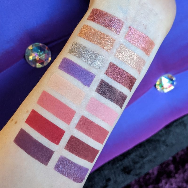 Natasha Denona Love Palette Swatches on Pale Skin