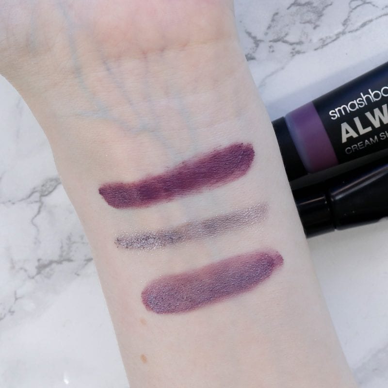 Smashbox Always On Cream Shadow Purple Comparison
