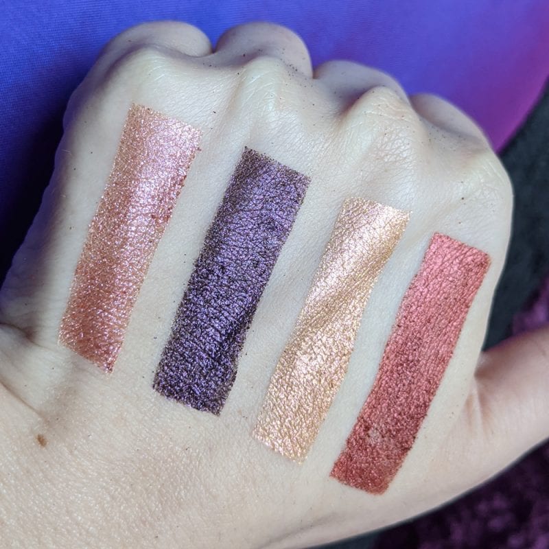 Stila Kaleidoscope Eye Shadow Quad Heaven's Vault Swatches on Pale Skin