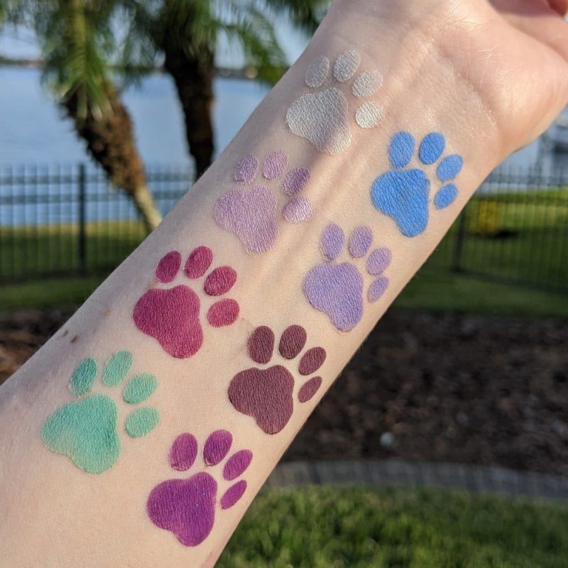 Sugarpill Pressed Eyeshadows Swatches on Fair Skin