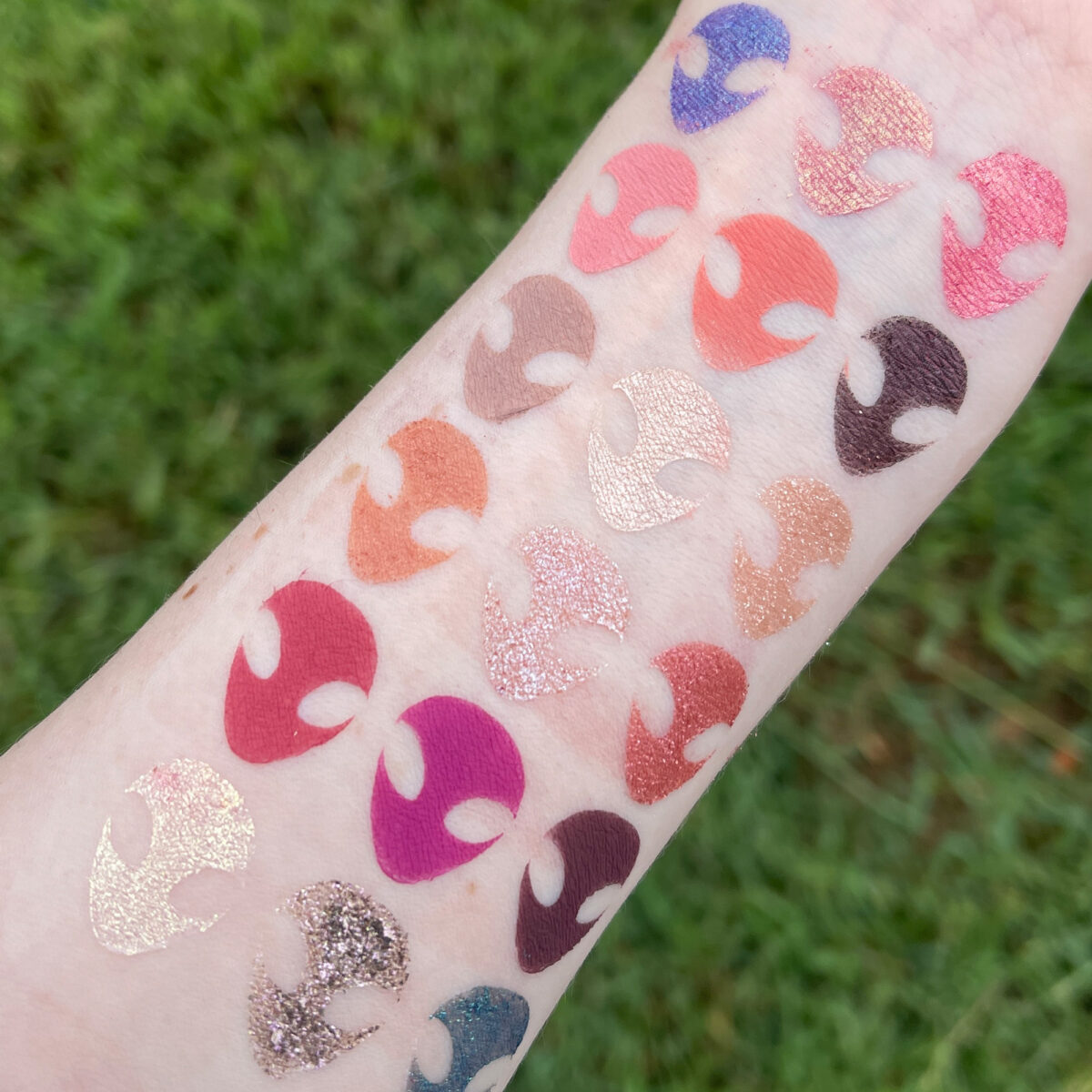 Honeymoon Vacation Makeup Swatches on fair skin