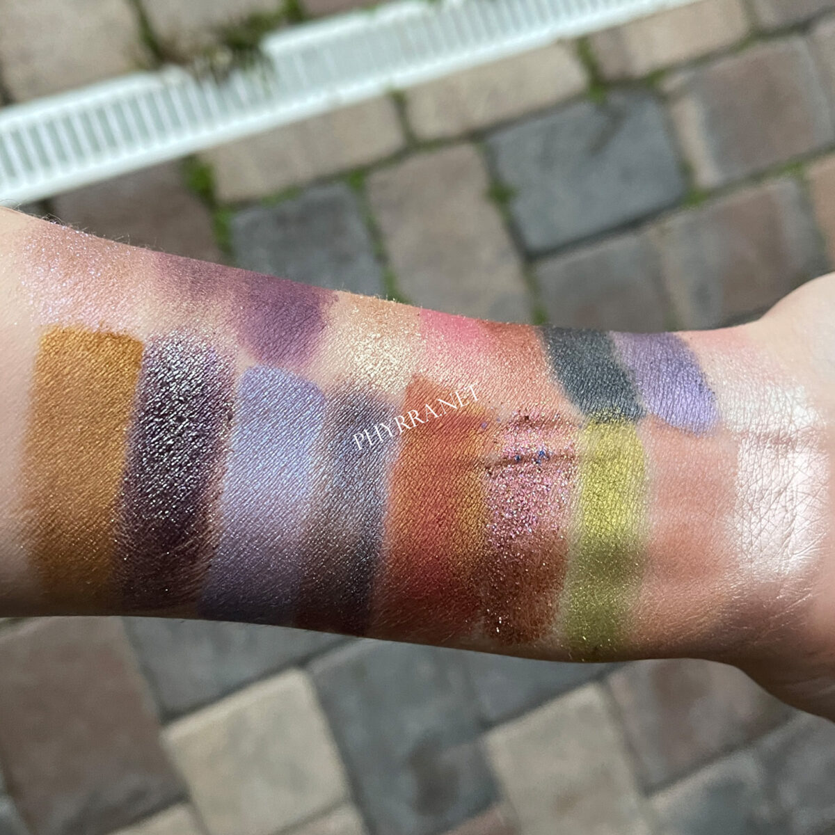Fall indie single eyeshadows swatched on fair skin