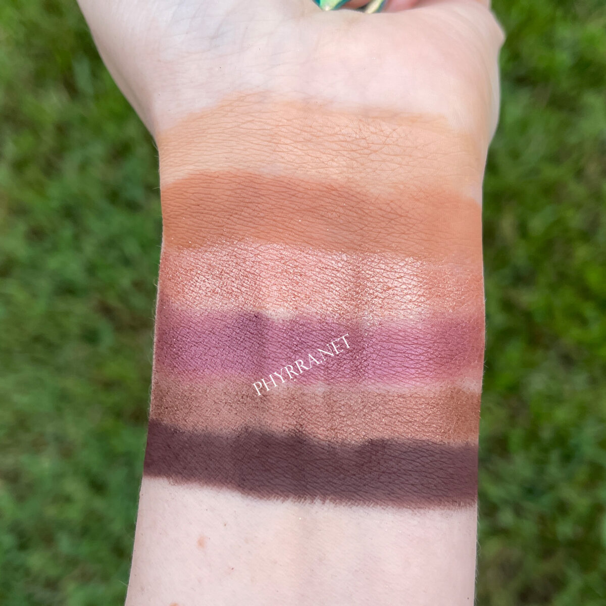 Urban Decay Aphrodisiac Swatches on Fair Skin