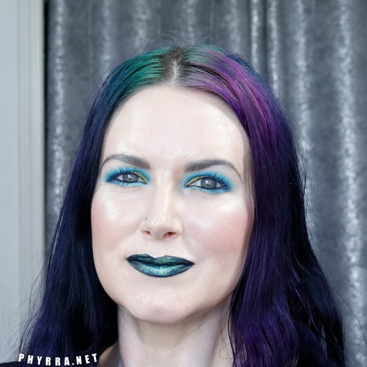 Hooded Eyes Colorful Gothic Makeup
