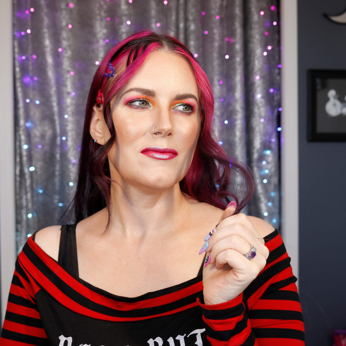 Cordelia is wearing indie makeup from Devinah, Lethal, Karla, Silk Naturals, Half-Magic Beauty and more