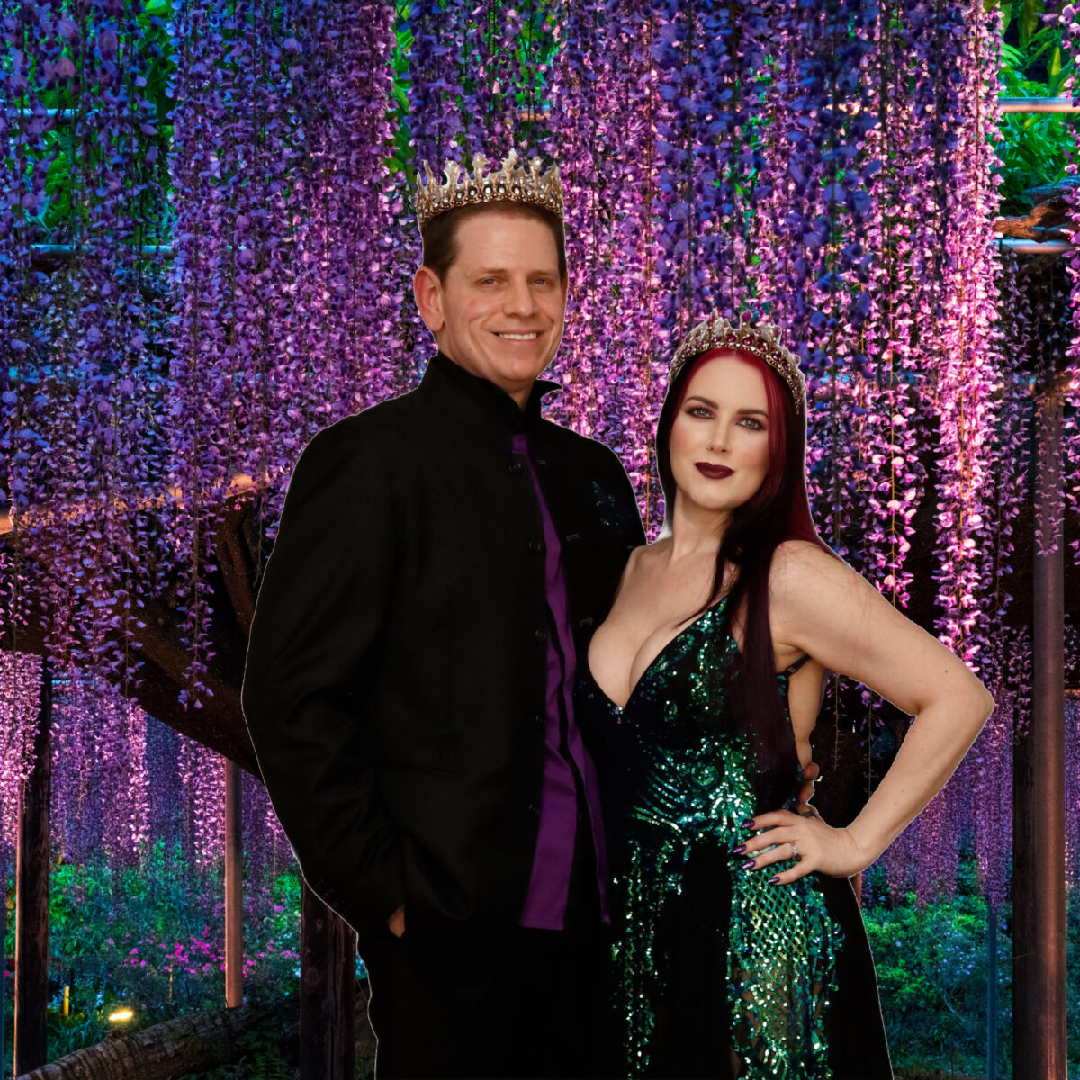 David and Cordelia Frost. The Frosts are wearing SWEETV Crowns for SWEETV Crown Review