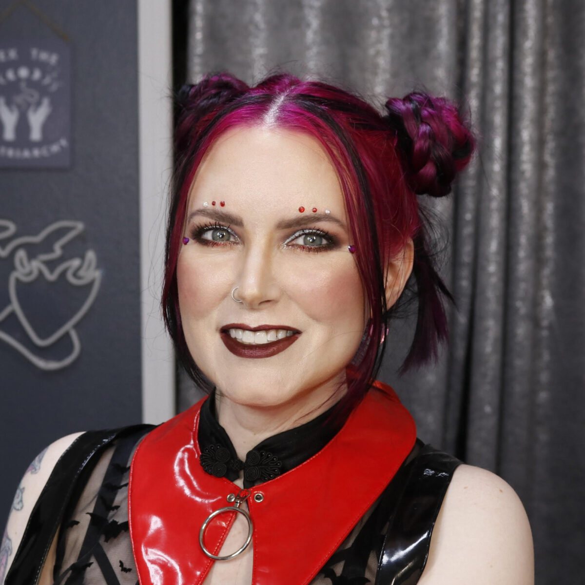 Cordelia is wearing Black Moon Armageddon a sexy blackened red lipstick