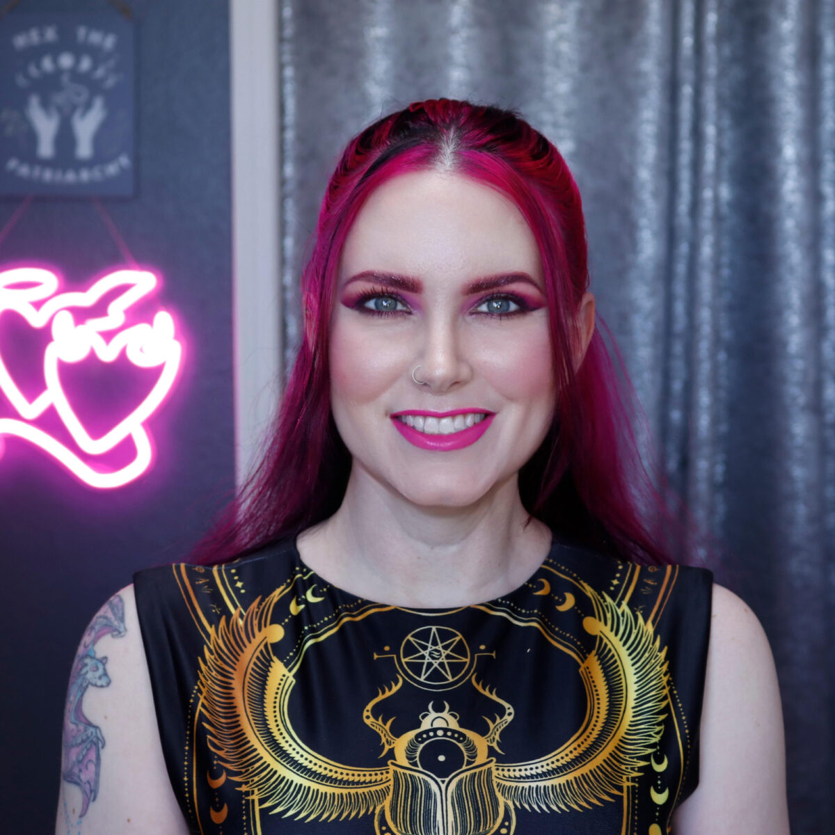 Buxom Powerful Plum Lip Pencil used as a brow pencil