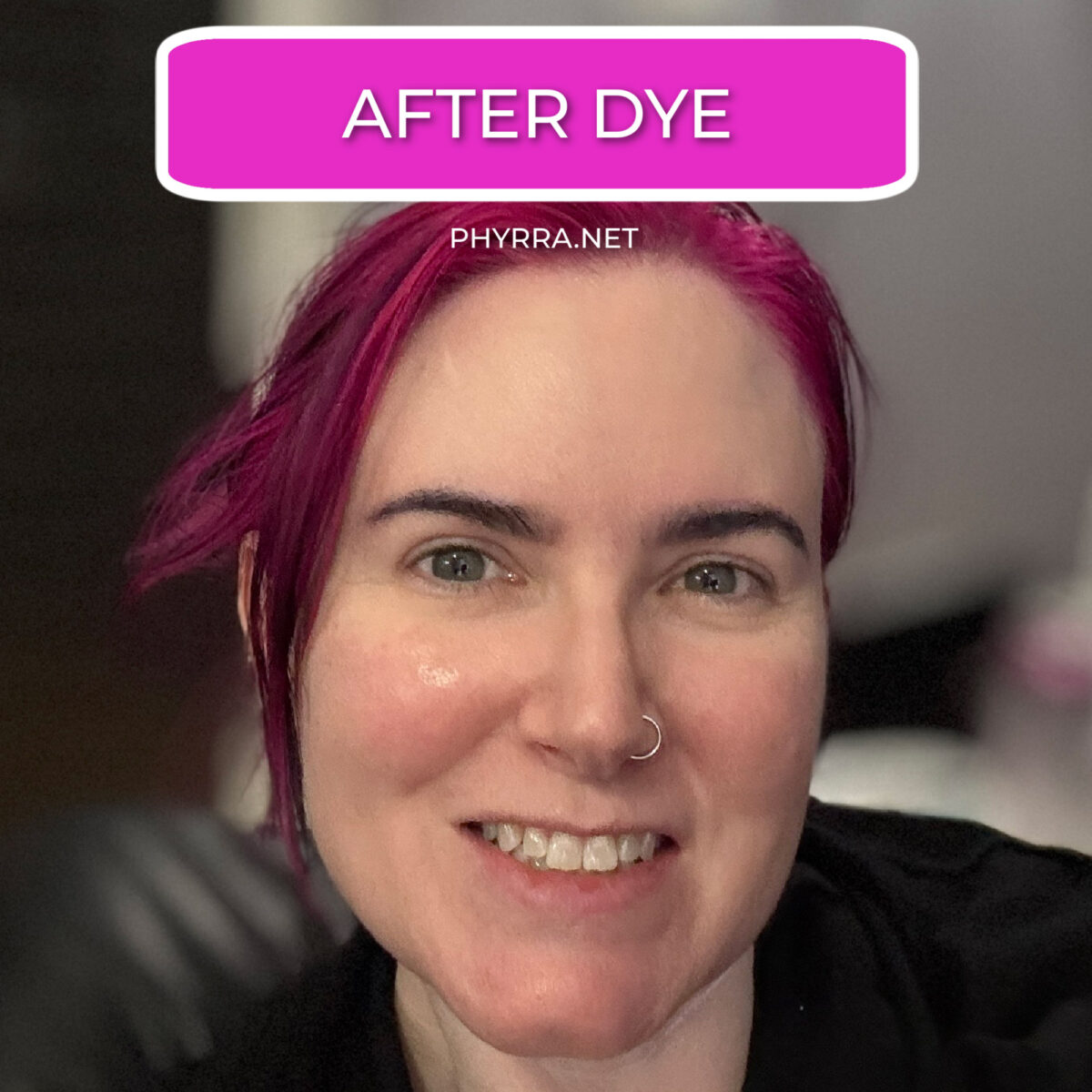 What I look like after dyeing my eyebrows by Cordelia Frost, beauty and fashion expert of two decades