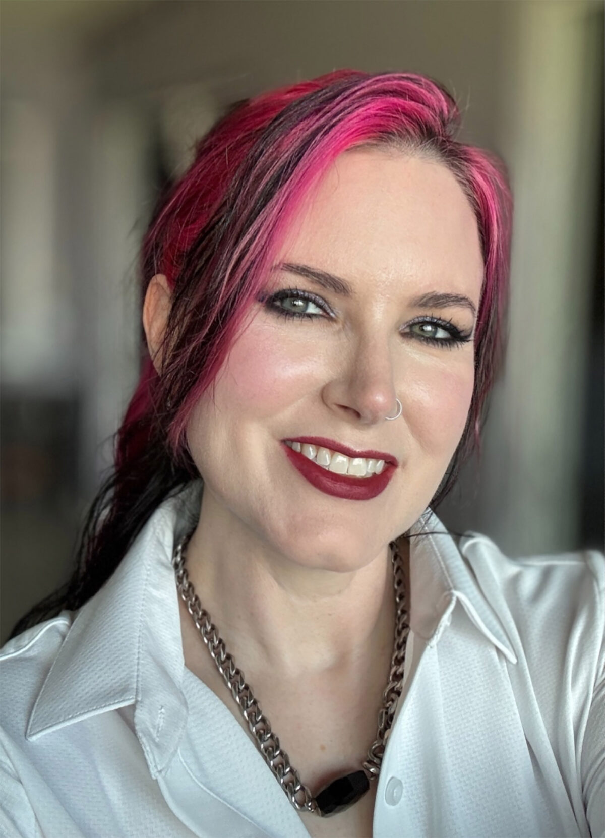 Haus Labs Garnet Lip Crayon look by Cordelia Frost