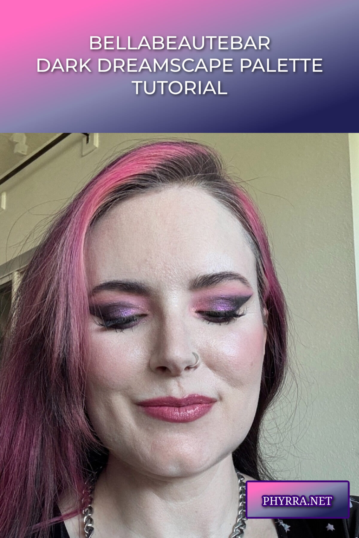 Bellabeautebar Dark Dreamscape Palette Look and Tutorial for Deepset Eyes by Cordelia Frost, indie makeup expert of two decades