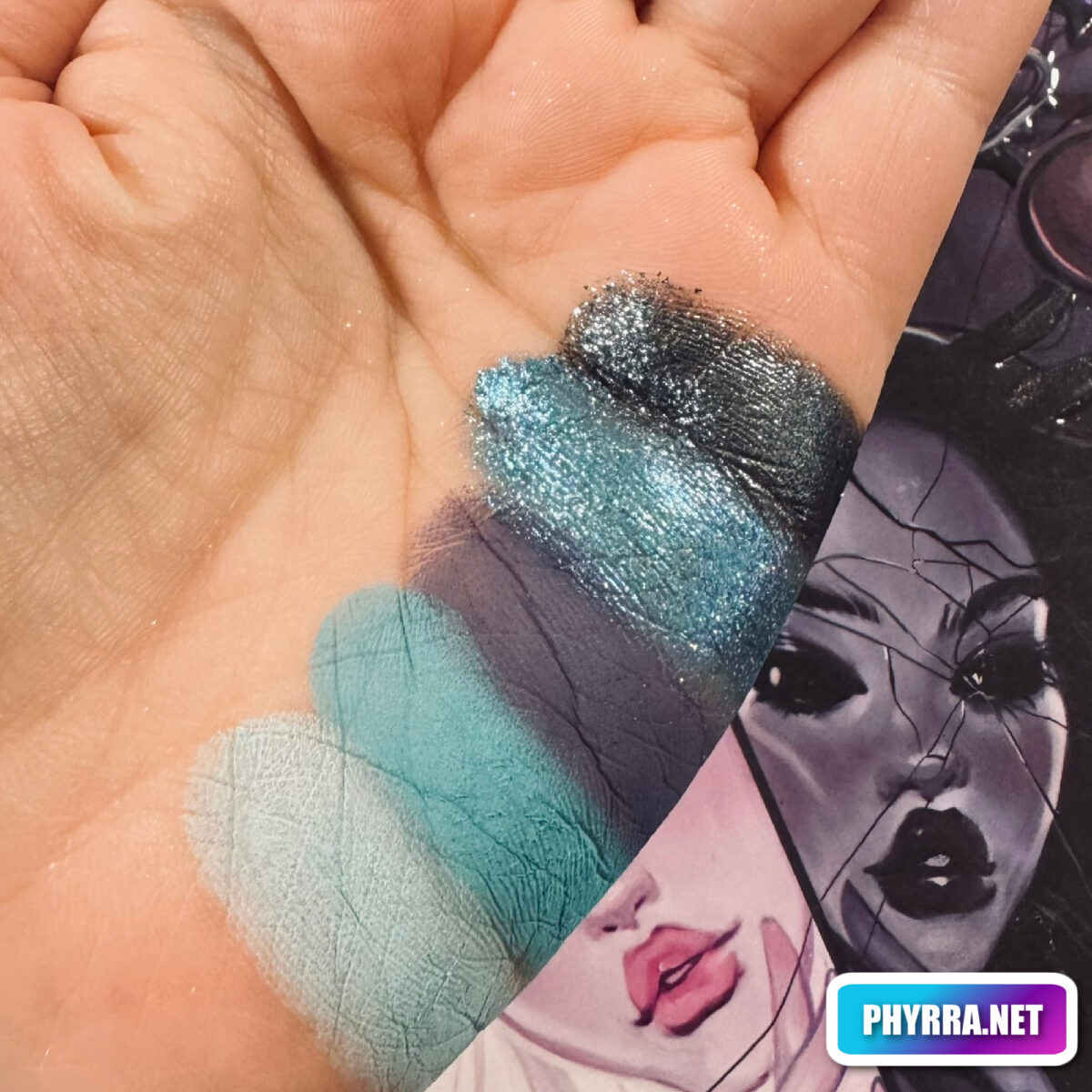 Blue Eyeshadow swatches on light skin