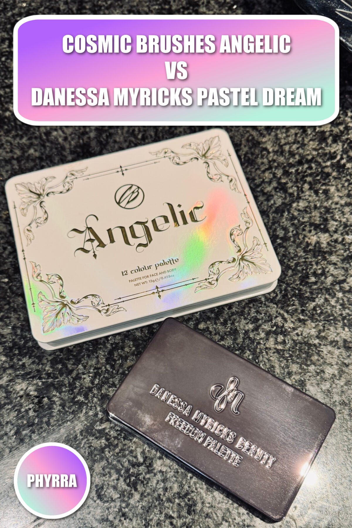 Cosmic Brushes Angelic Palette vs Danessa Myricks Pastel Dream: A Comparison Review, Swatches and more by Cordelia Frost